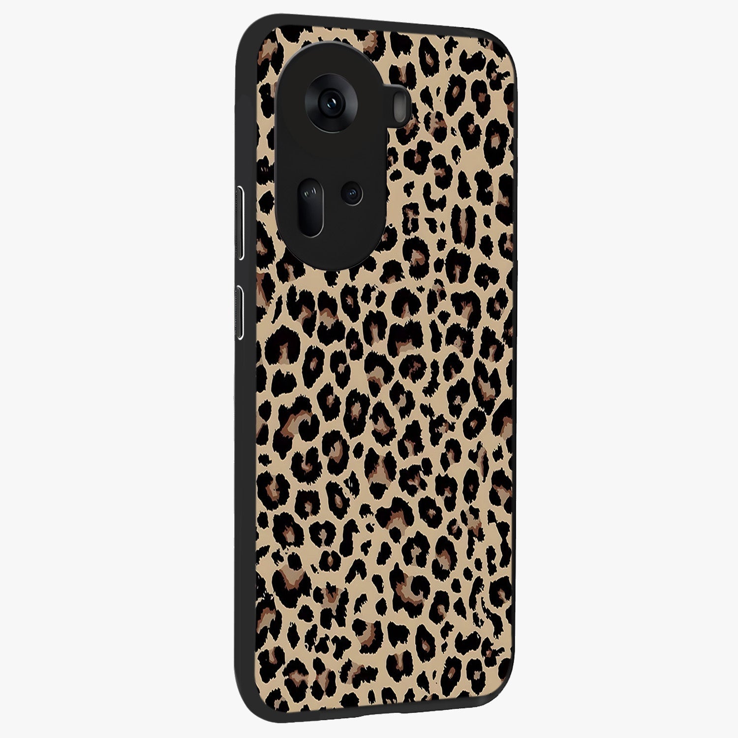 Savage Chic Pattern Glass Case upright view showcasing trendy decorative artwork with edgy fashion theme.