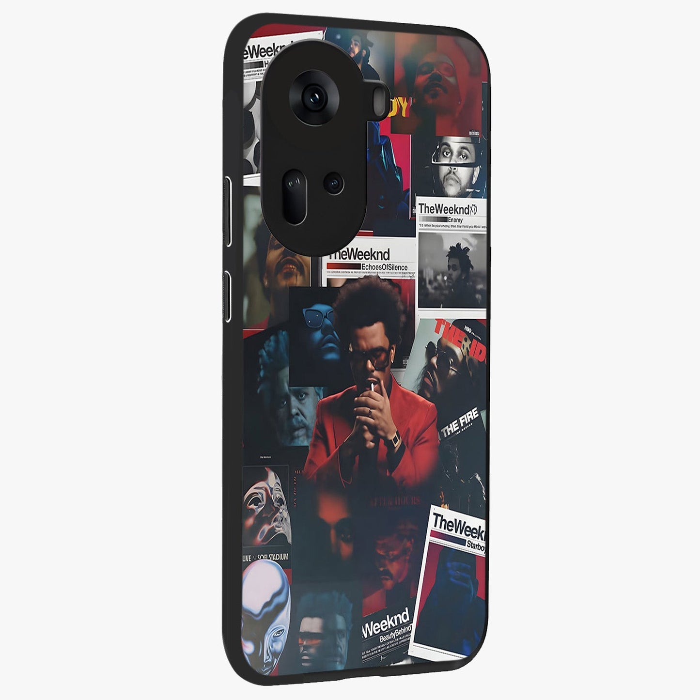 The Weeknd Glass Case upright view showcasing bold music themed artwork with contemporary artistic style.