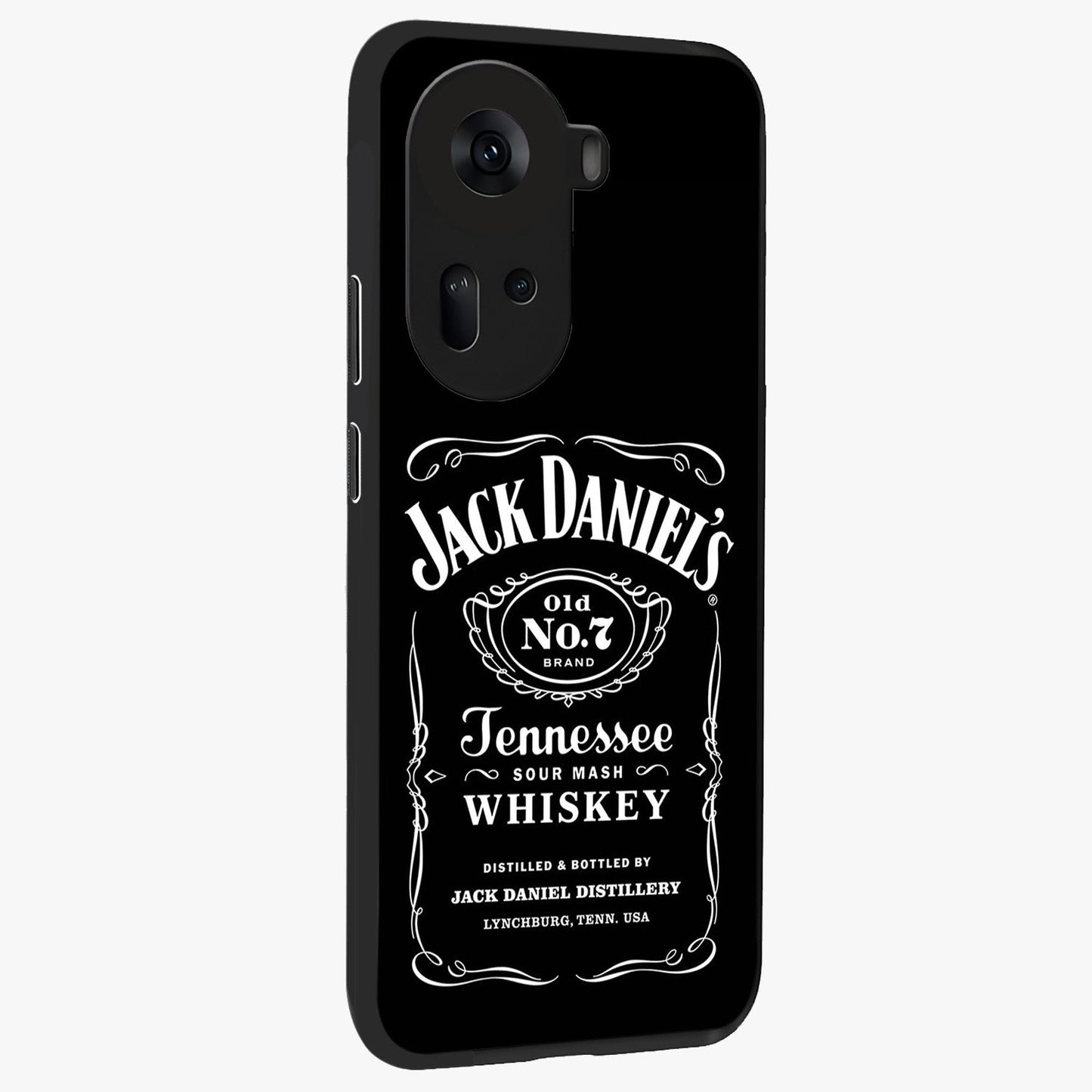 Vintage Whiskey Heritage Glass Case upright view showcasing stylish vintage whiskey artwork with timeless bar culture theme.