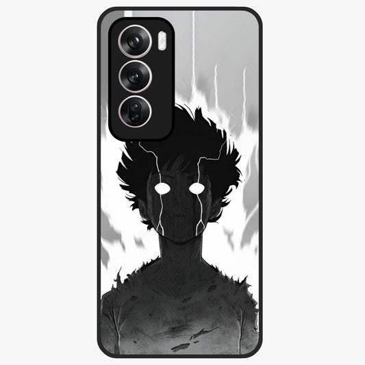 Awakened Inner Rage Glass Case showing flat back view with intense artistic artwork and glossy glass finish.