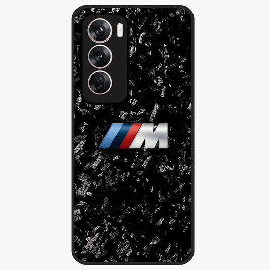 Carbon Speed Mark Glass Case showing flat back view with sporty carbon pattern artwork and glossy glass finish.