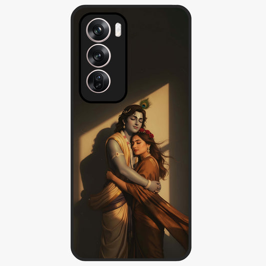 Divine Eternal Love Glass Case showing flat back view with spiritual love themed artwork and glossy glass finish.