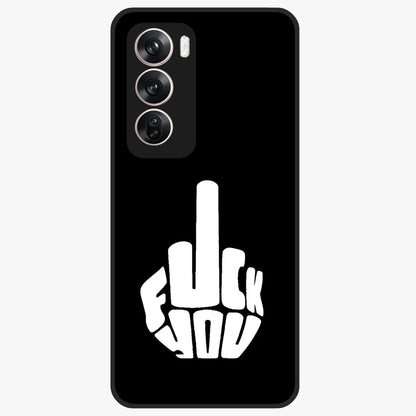 Rebel Mode On Glass Case showing flat back view with bold rebellious typography artwork and glossy glass finish.