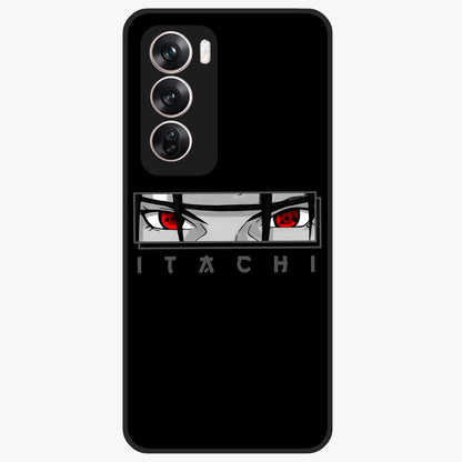 Scarlet Gaze Dominance Glass Case showing flat back view with striking red themed artwork and glossy glass finish.