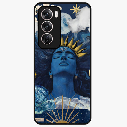 Aesthetic Lord Shiva Glass Case showing flat back view with divine Shiva artwork and glossy glass finish.
