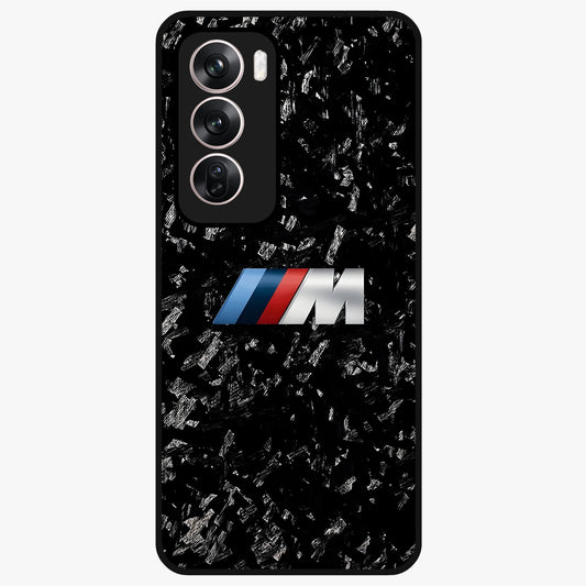 Carbon Speed Mark Glass Case showing flat back view with sporty carbon pattern artwork and glossy glass finish.