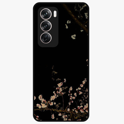 Petal Moon Light With Custom Name Glass Case showing flat back view with floral moonlight artwork and personalized name design.