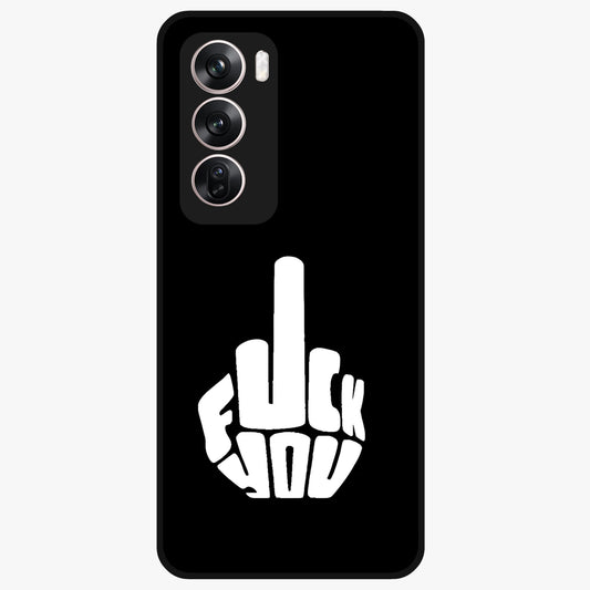 Rebel Mode On Glass Case showing flat back view with bold rebellious typography artwork and glossy glass finish.