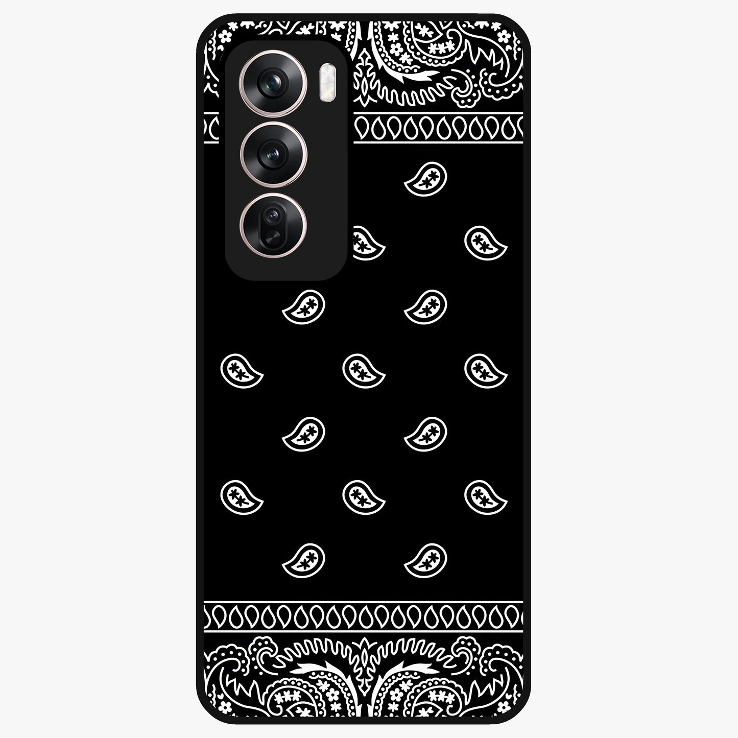 Retro Rebel Threads Glass Case showing flat back view with vintage street style artwork and glossy glass finish.