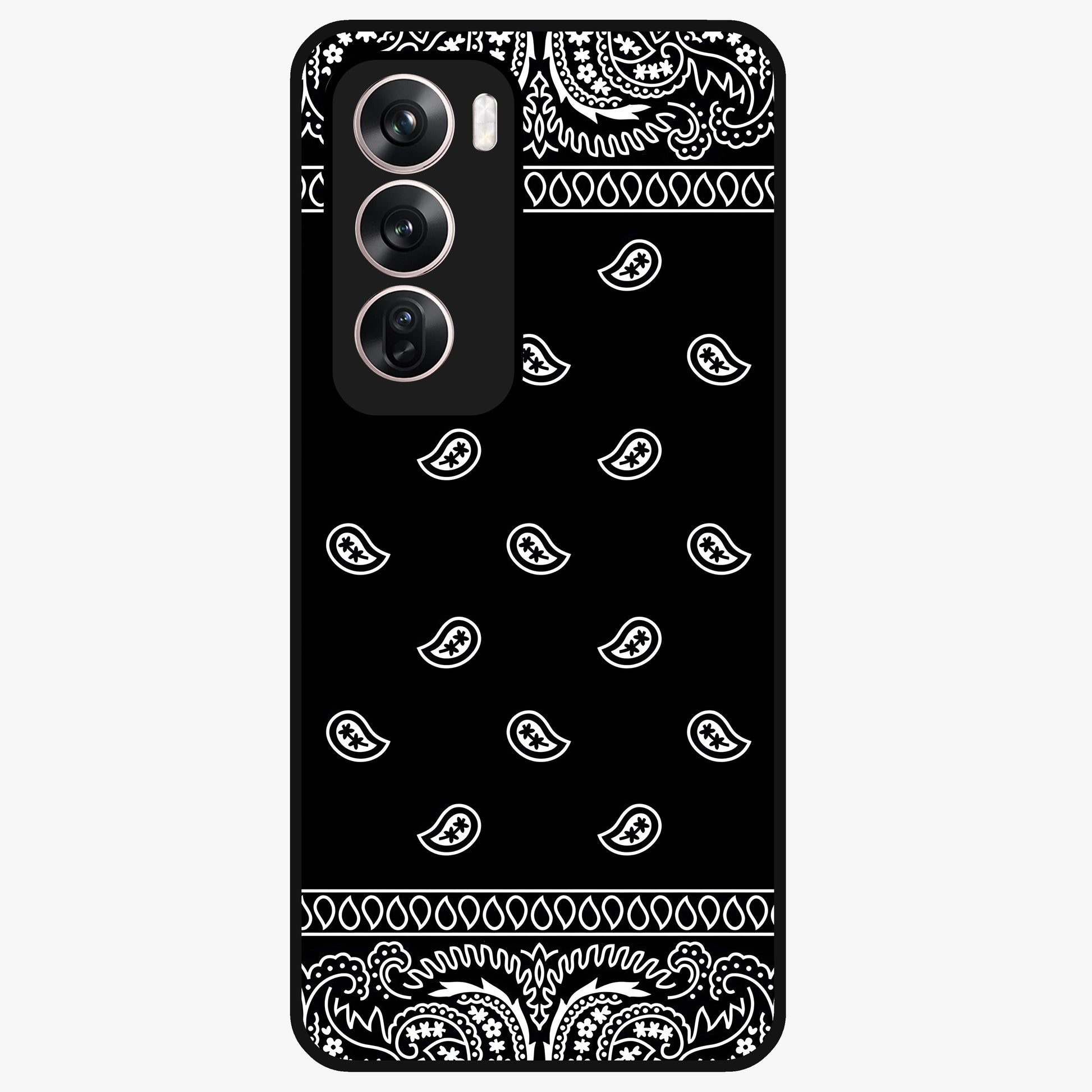 Retro Rebel Threads Glass Case showing flat back view with vintage street style artwork and glossy glass finish.