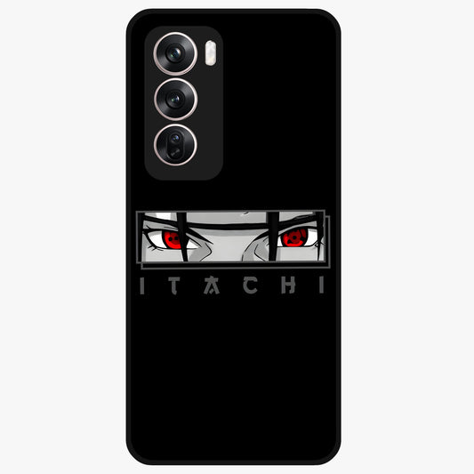Scarlet Gaze Dominance Glass Case showing flat back view with striking red themed artwork and glossy glass finish.