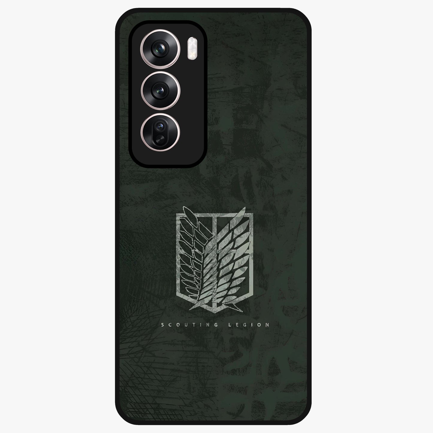 Wings Of Freedom Glass Case showing flat back view with symbolic wings artwork and glossy glass finish.