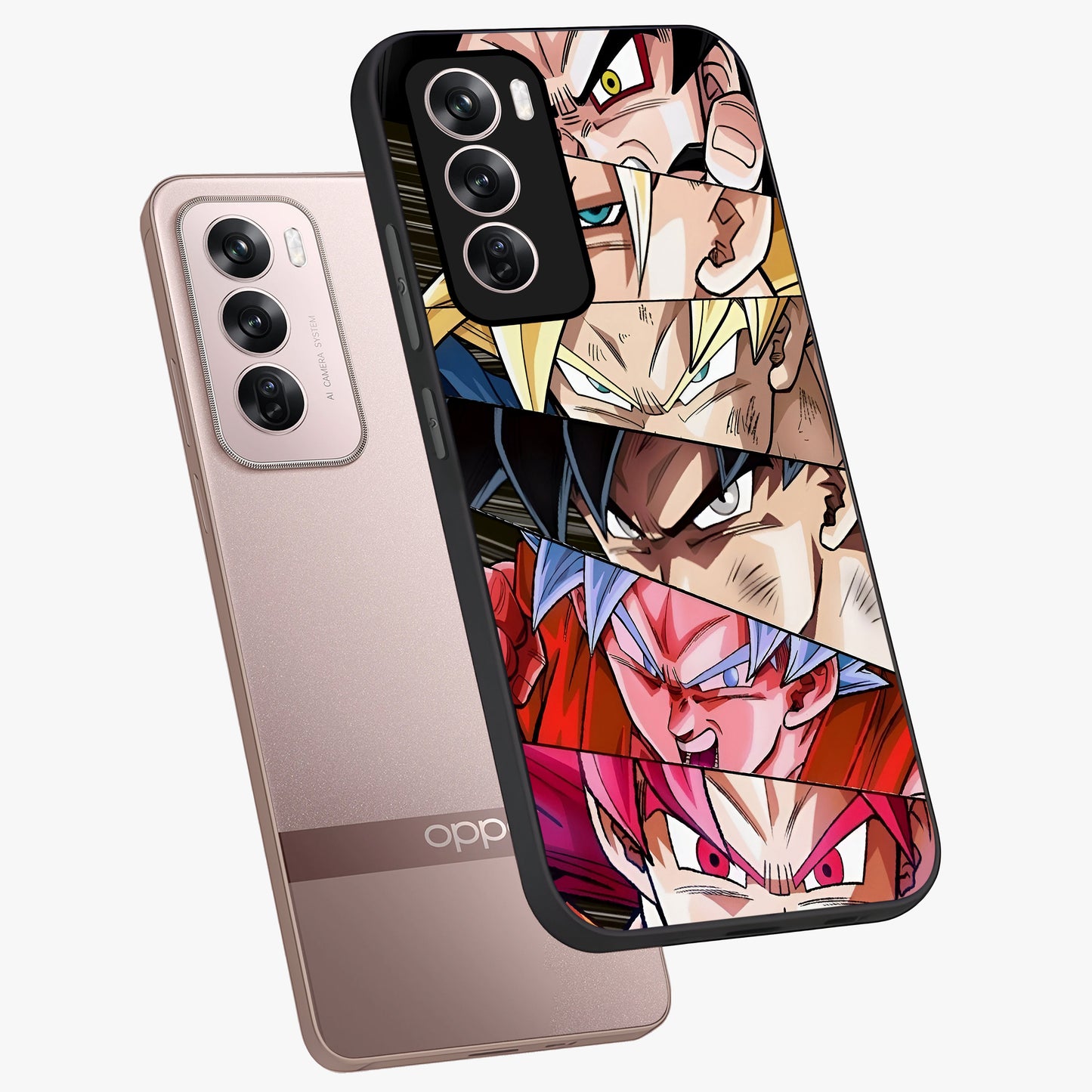 Anime Character Glass Case displayed in angled mockup highlighting colorful anime character illustration.
