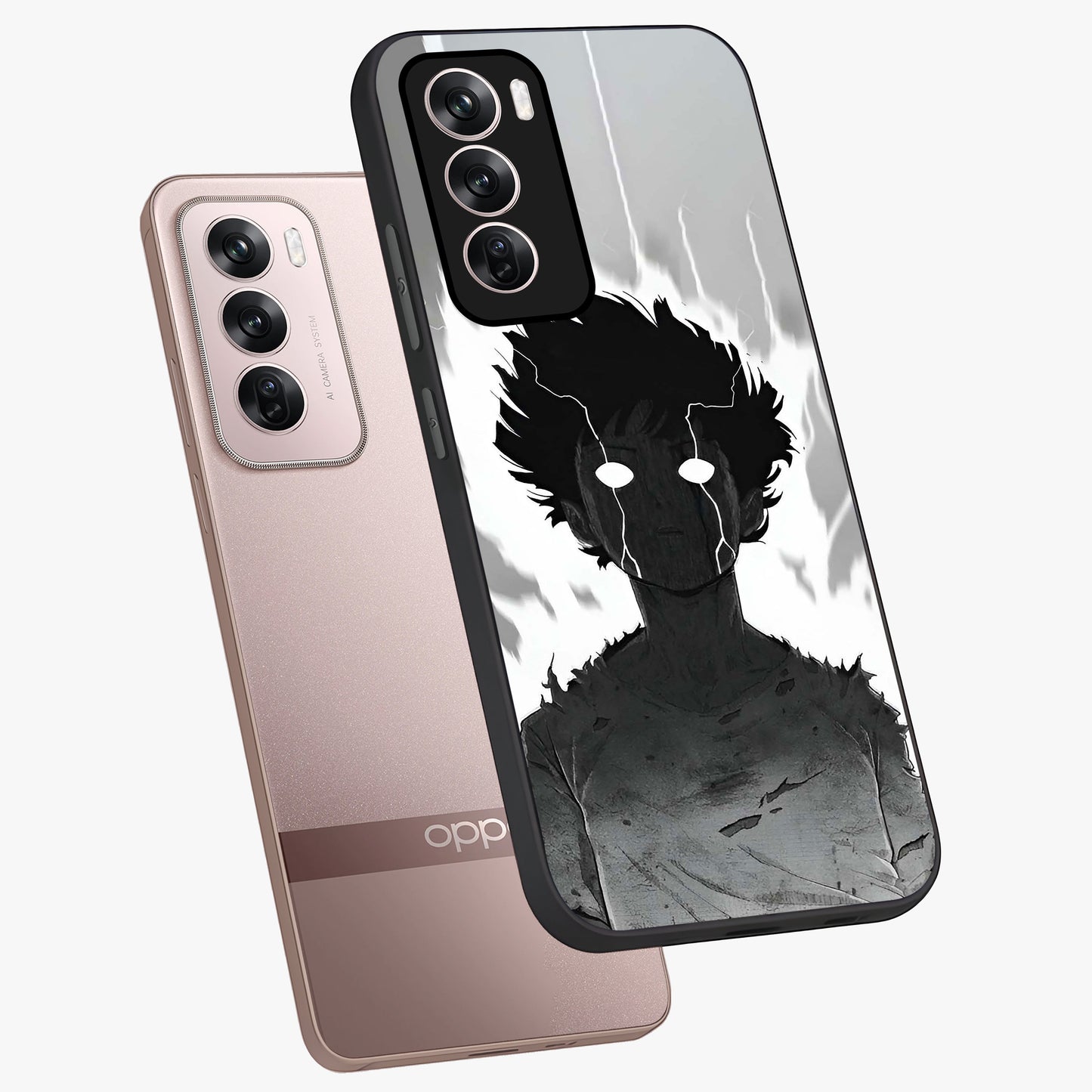 Awakened Inner Rage Glass Case displayed in angled mockup highlighting powerful graphic design and bold artistic theme.