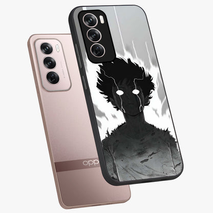 Awakened Inner Rage Glass Case displayed in angled mockup highlighting powerful graphic design and bold artistic theme.