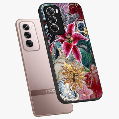 Beaded Garden Fantasy Glass Case displayed in angled mockup highlighting fantasy inspired floral bead pattern.