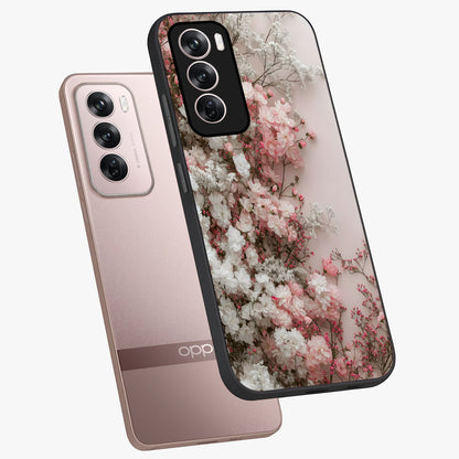 Blush Blossom Cloud Glass Case displayed in angled mockup highlighting soft cloud and blossom design with pastel aesthetic.