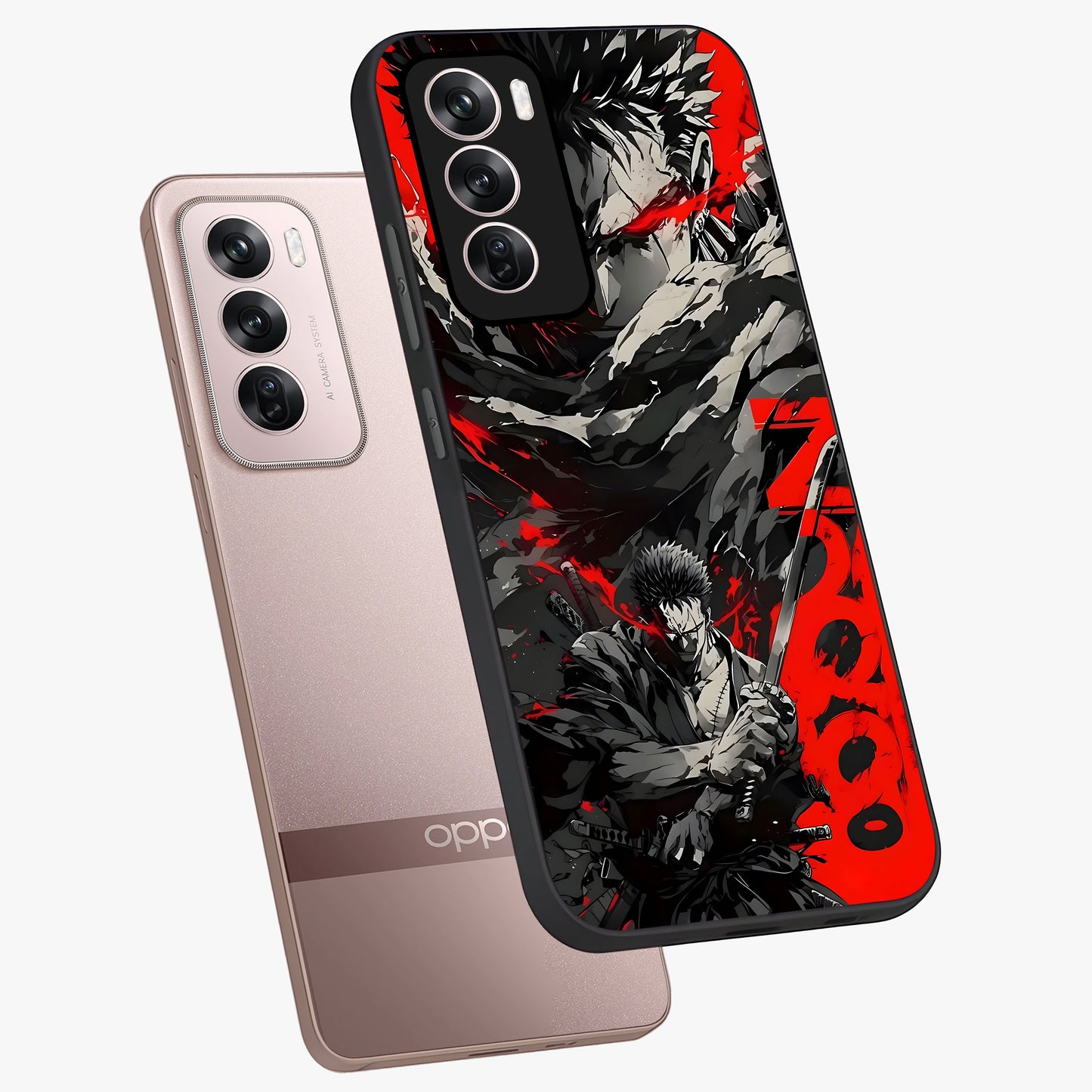 Demon Sword Resolve Glass Case displayed in angled mockup highlighting powerful demon sword illustration with dark fantasy aesthetic.