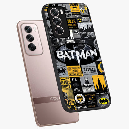 Knight Gotham Rise Glass Case displayed in angled mockup highlighting powerful knight silhouette design with dramatic aesthetic.