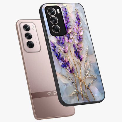 Lavender Dream Glow Glass Case displayed in angled mockup highlighting dreamy purple glow design with soft artistic style.