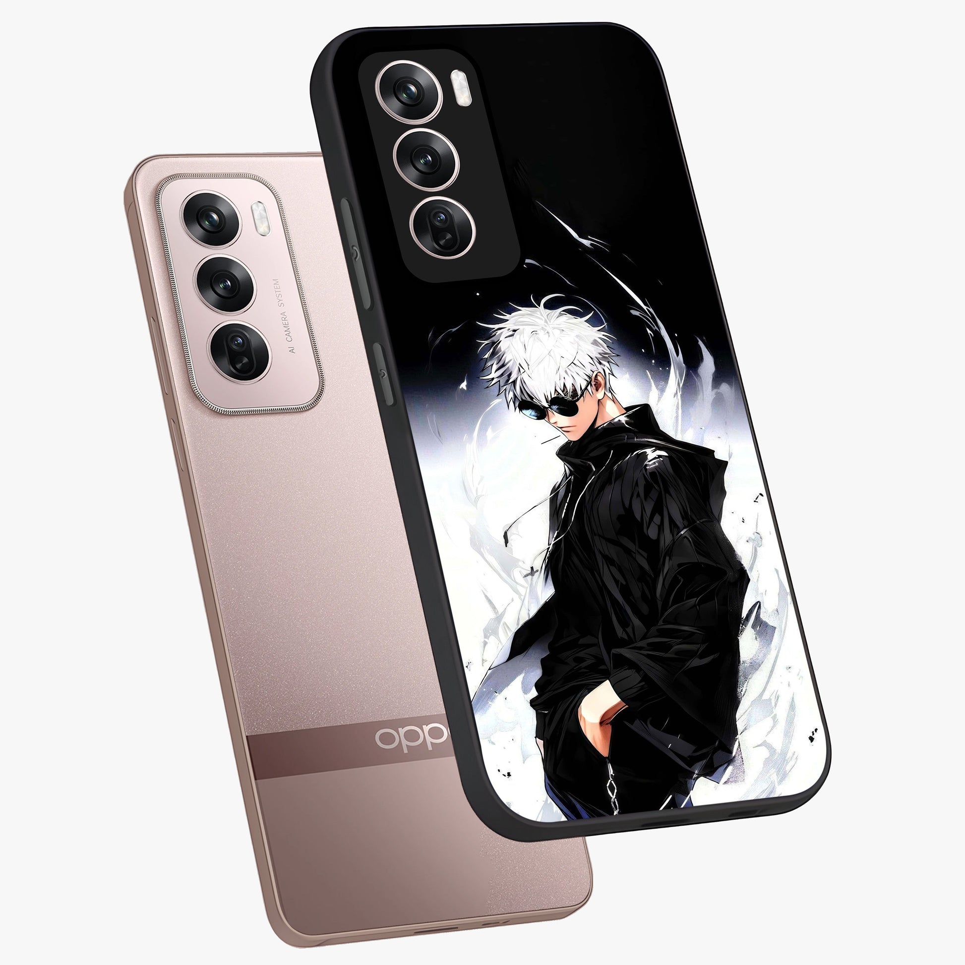 Limitless Shadow King Glass Case displayed in angled mockup highlighting dramatic dark hero design with intense aesthetic.