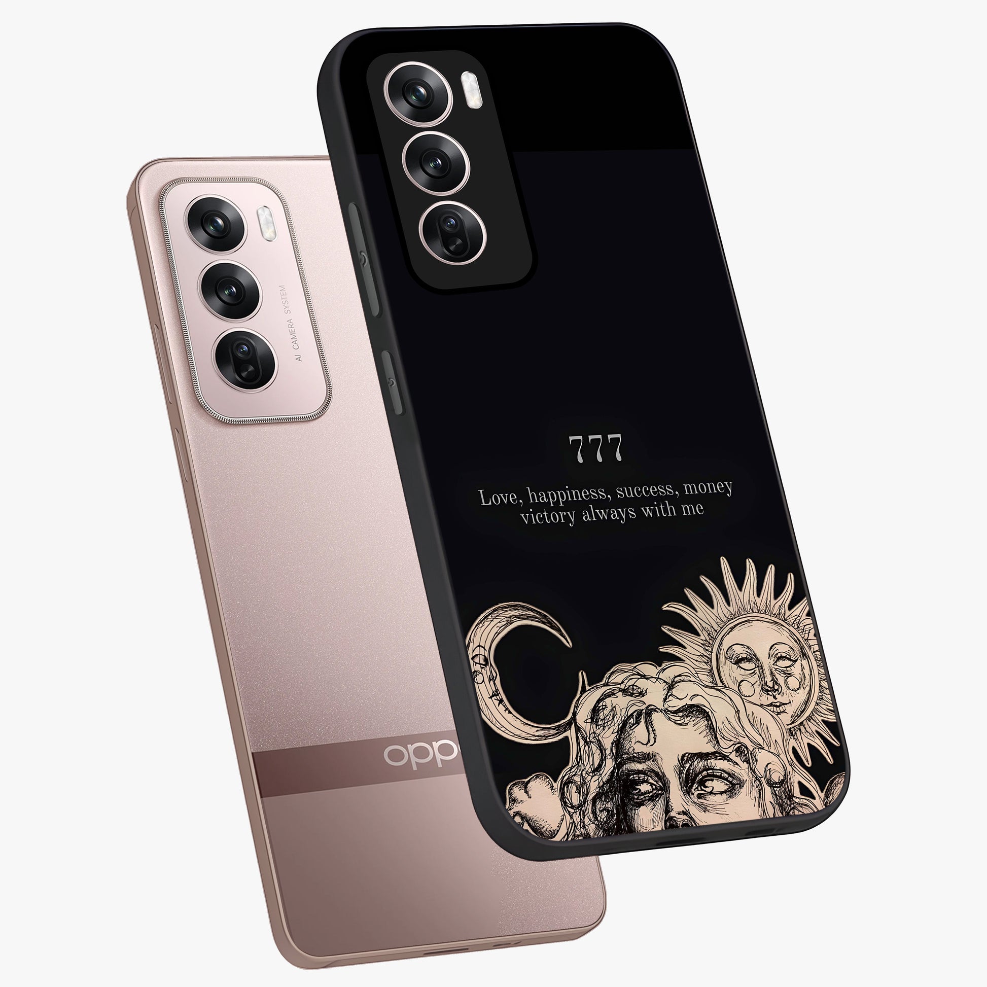 Mystic Victory Aura Glass Case displayed in angled mockup highlighting energetic aura design with bold mystical aesthetic.