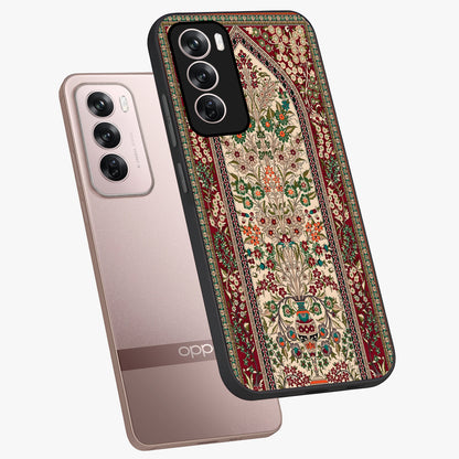 Persian Inspired Glass Case displayed in angled mockup highlighting intricate traditional design with elegant cultural aesthetic.