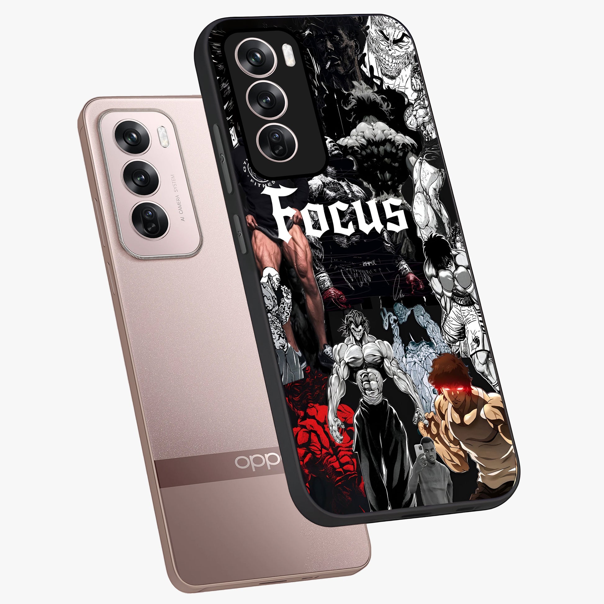 Relentless Power Focus Glass Case displayed in angled mockup highlighting bold statement design with modern aesthetic style.