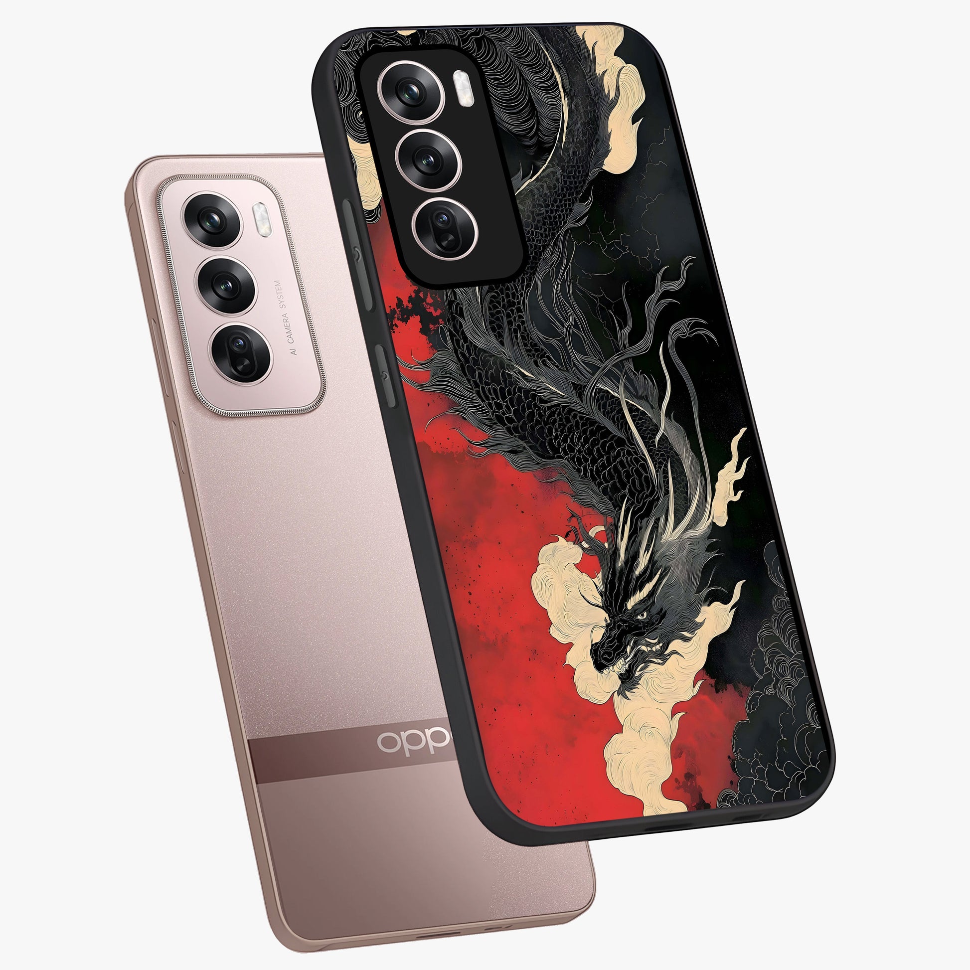 Shadow Dragon Fury Glass Case displayed in angled mockup highlighting powerful dragon illustration with dark fantasy aesthetic.