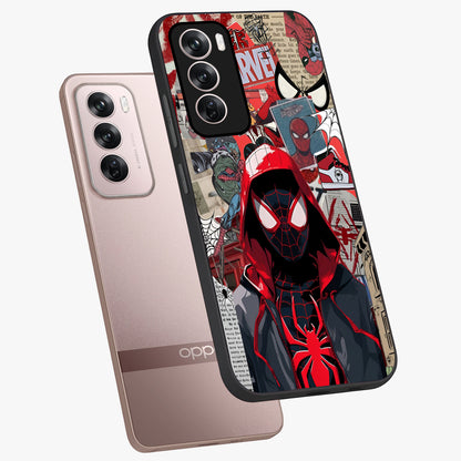 Spider Collage Street Glass Case displayed in angled mockup highlighting dynamic street style collage design with comic aesthetic.