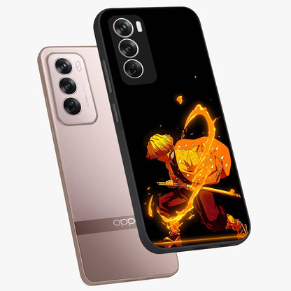 Thunder Flame Execution Glass Case displayed in angled mockup highlighting dramatic fire themed design with intense fantasy aesthetic.