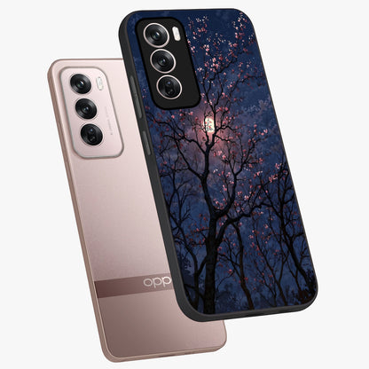 Twilight Sakura Serenade Glass Case displayed in angled mockup highlighting delicate sakura flower design with dreamy aesthetic.