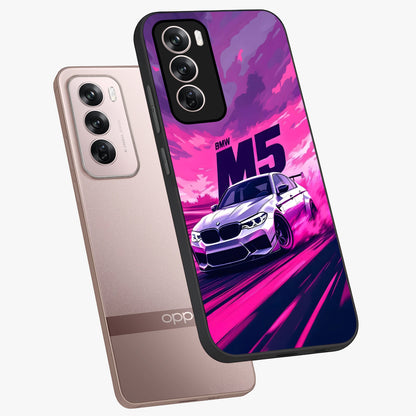 Velocity Drift Pulse Glass Case displayed in angled mockup highlighting dynamic drift design with sporty automotive aesthetic.