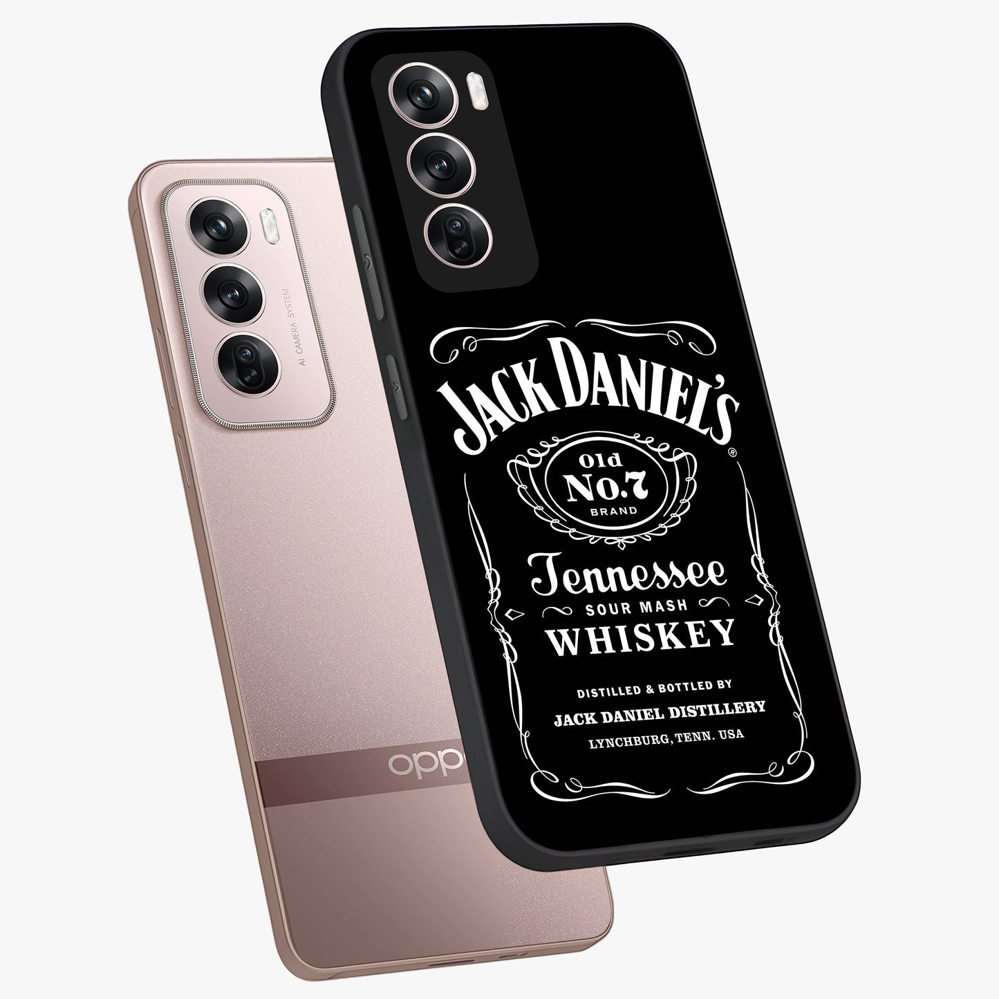 Vintage Whiskey Heritage Glass Case displayed in angled mockup highlighting retro beverage themed design with heritage aesthetic.