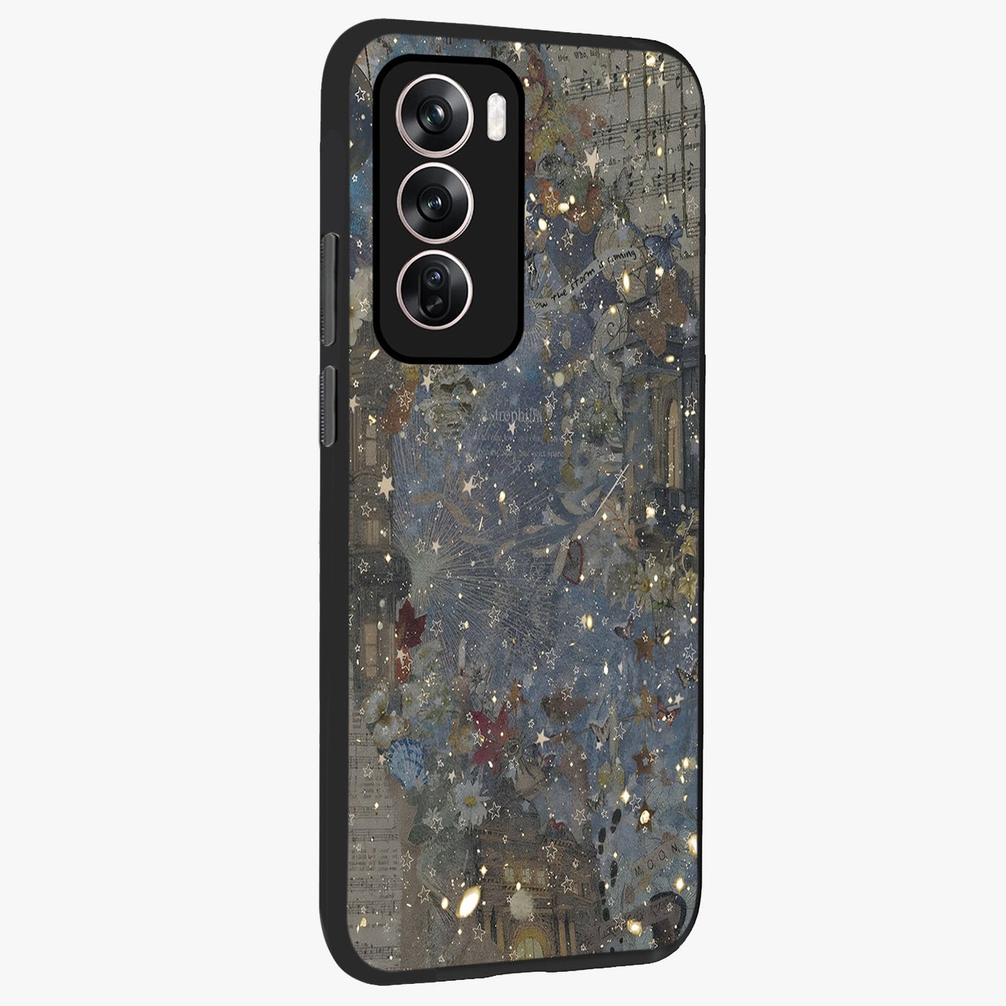 Aesthetic Astrolophia Glass Case upright view showcasing soft aesthetic theme with stylish modern look.