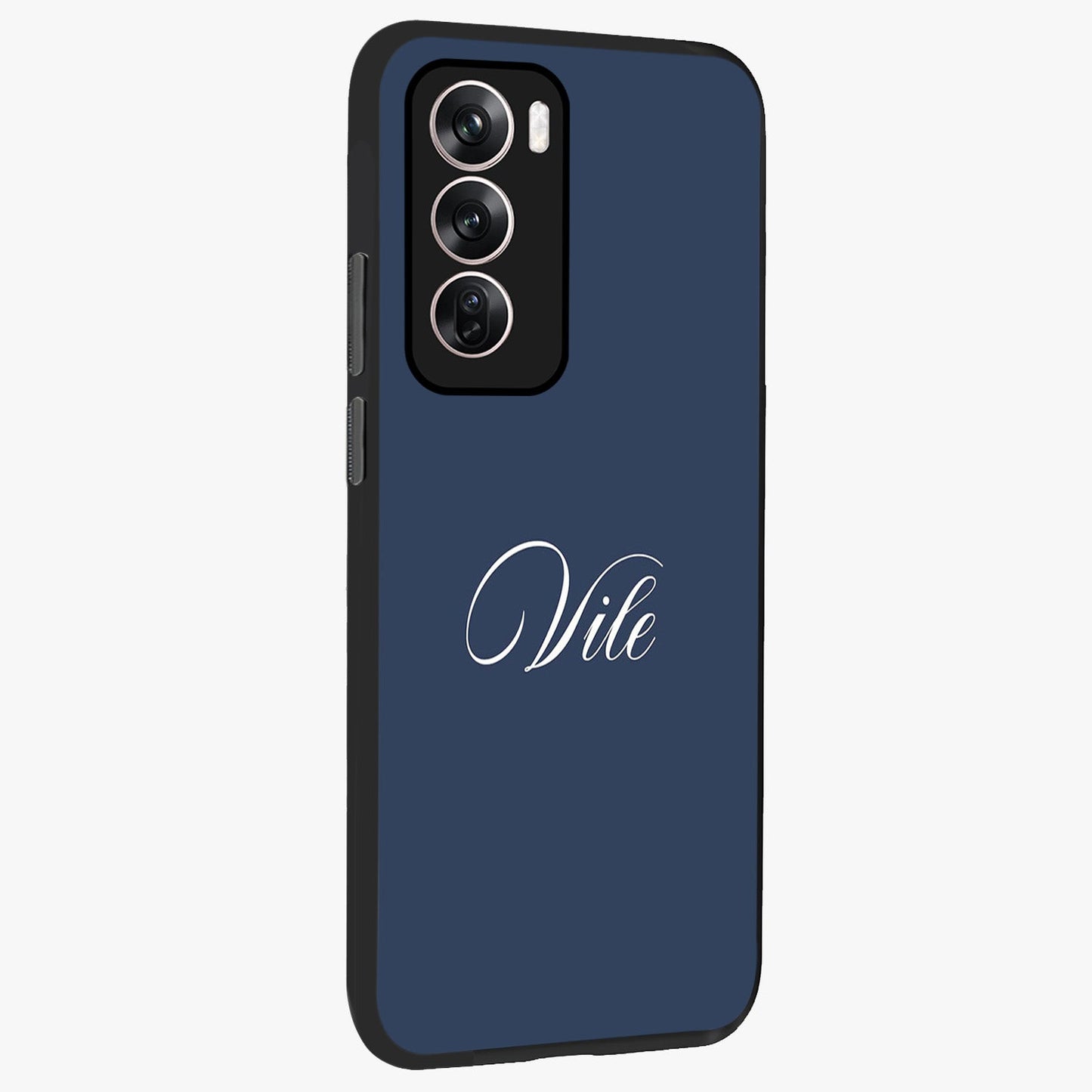 Blue Vintage Floral Pattern Glass Case displayed in angled mockup highlighting classic blue floral pattern and retro aesthetic design.