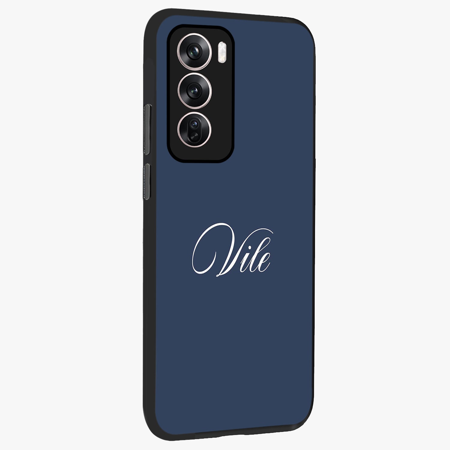 Blue Vintage Floral Pattern Glass Case displayed in angled mockup highlighting classic blue floral pattern and retro aesthetic design.