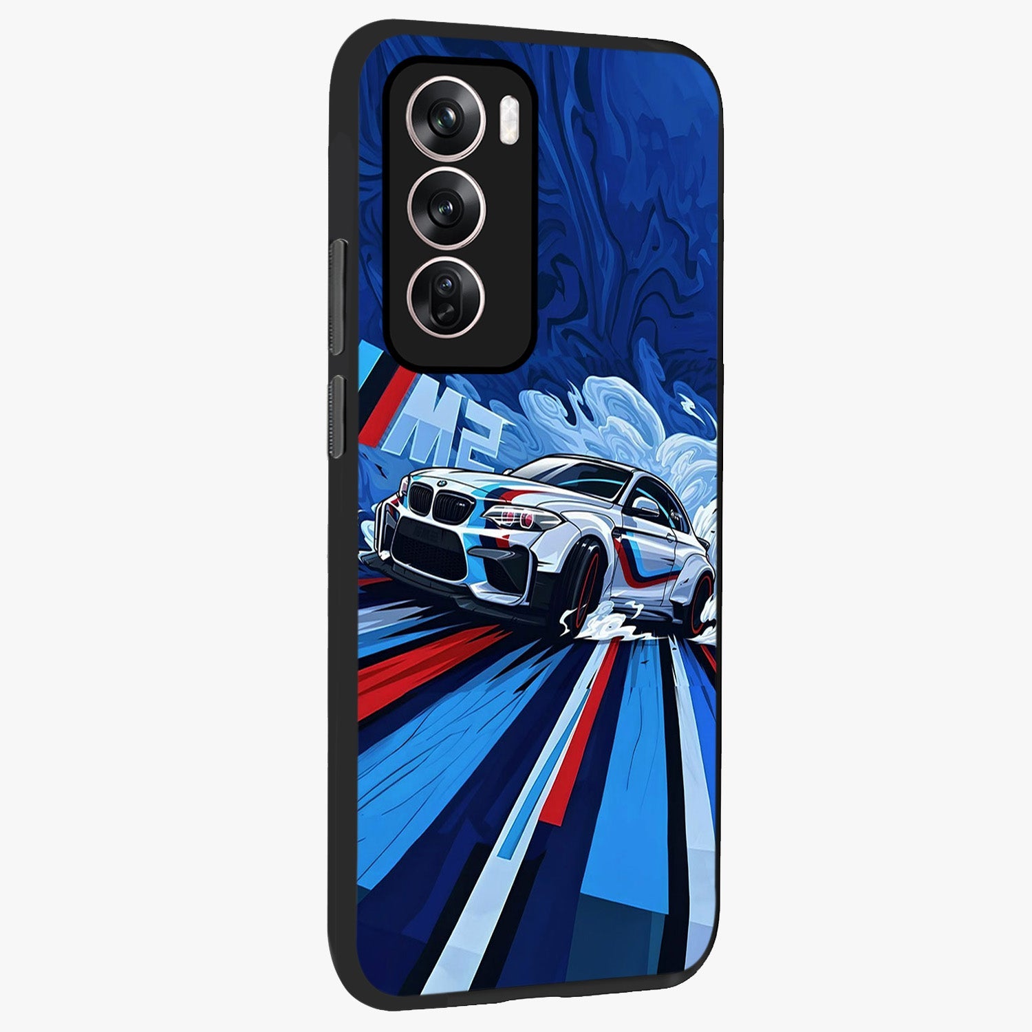 Drift Power Rush Glass Case upright view showcasing high speed racing artwork with bold automotive theme.