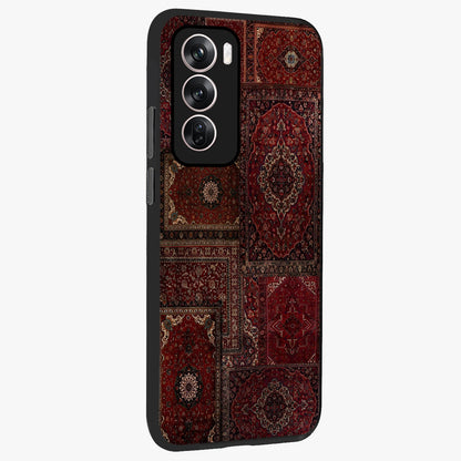 Persian Velvet Tale Glass Case upright view showcasing elegant Persian artwork with classic heritage theme.
