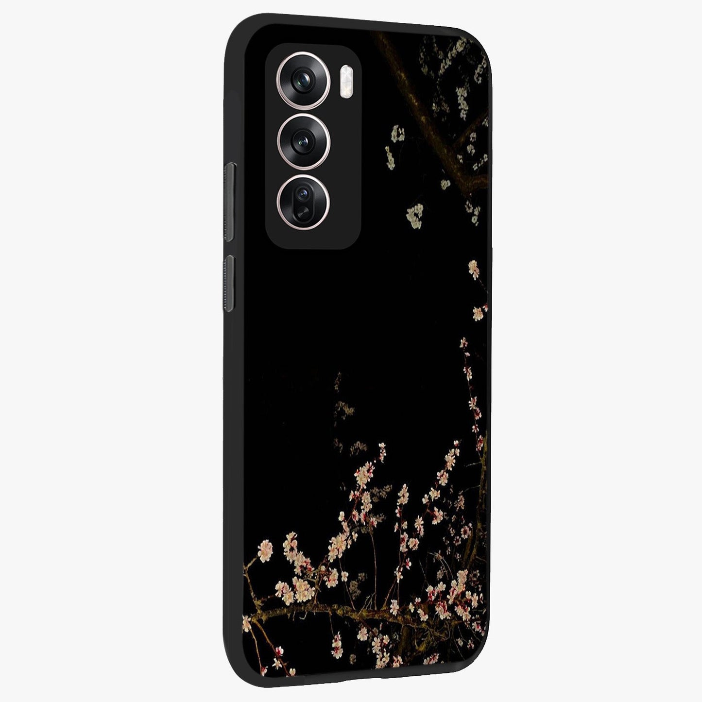Petal Moon Light With Custom Name Glass Case upright view showcasing elegant floral moon artwork with personalized aesthetic.