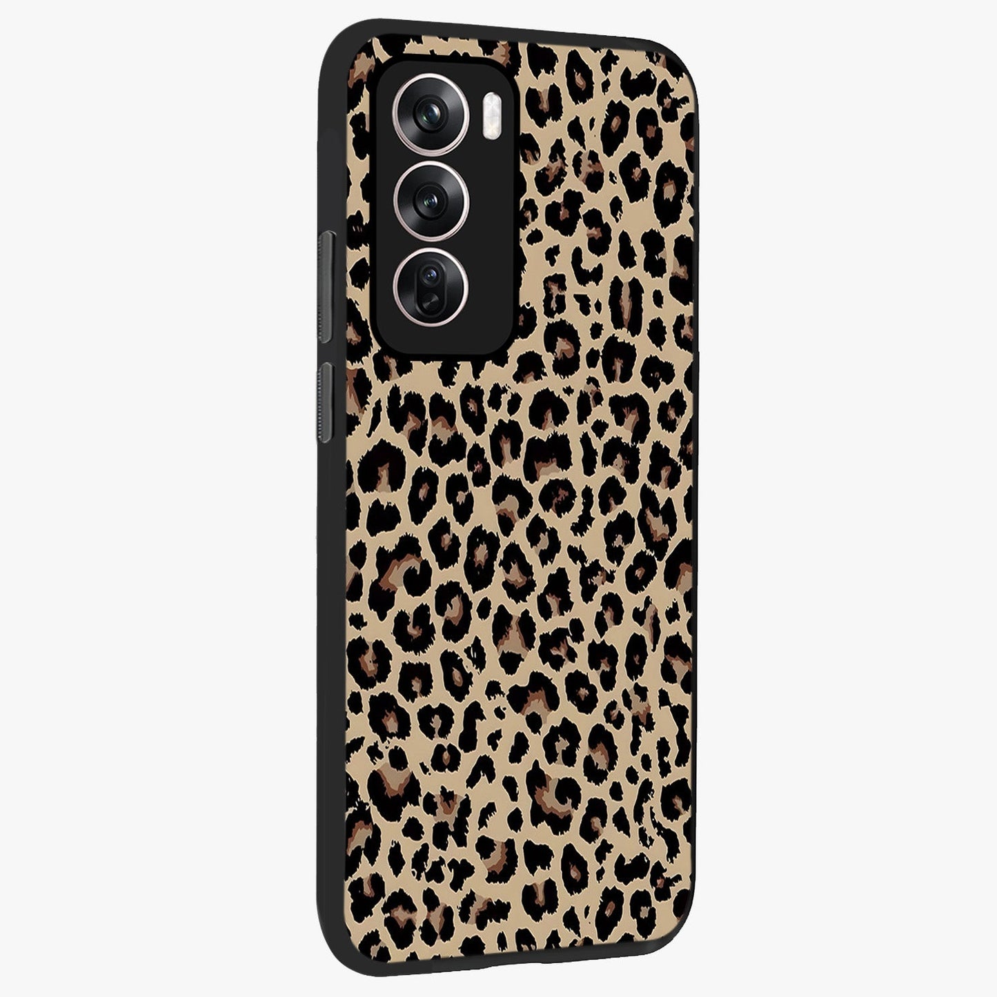 Savage Chic Pattern Glass Case upright view showcasing trendy decorative artwork with edgy fashion theme.