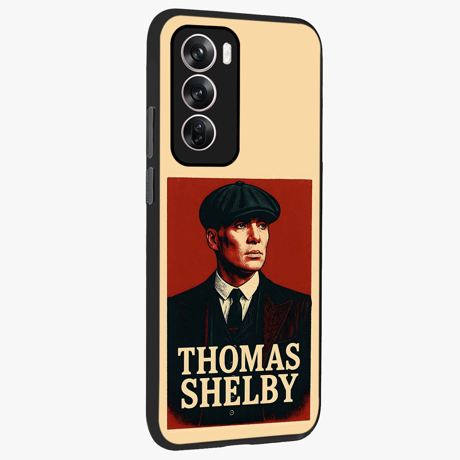 Vintage Mafia Authority Glass Case upright view showcasing dramatic vintage artwork with iconic authority theme.