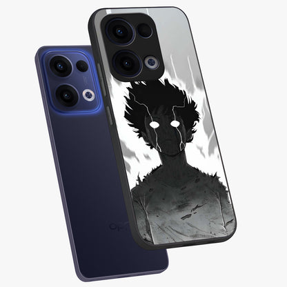 Awakened Inner Rage Glass Case displayed in angled mockup highlighting powerful graphic design and bold artistic theme.