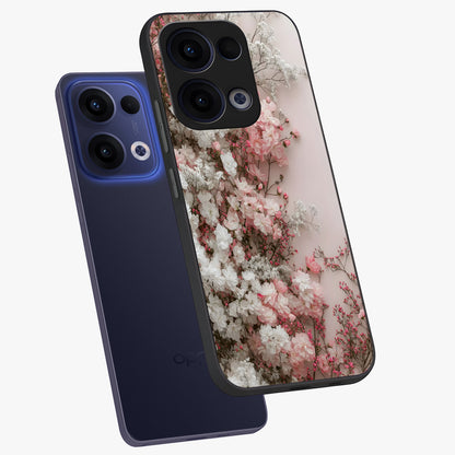Blush Blossom Cloud Glass Case displayed in angled mockup highlighting soft cloud and blossom design with pastel aesthetic.