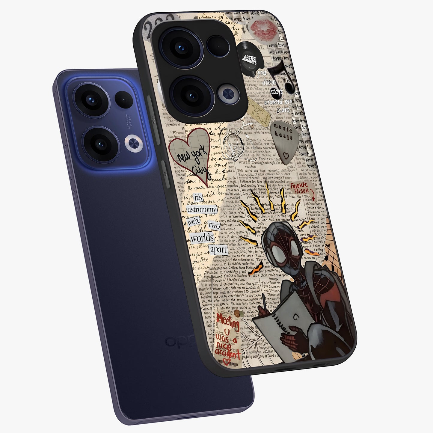 City Dream Sketch Glass Case displayed in angled mockup highlighting minimal city illustration with aesthetic sketch style.