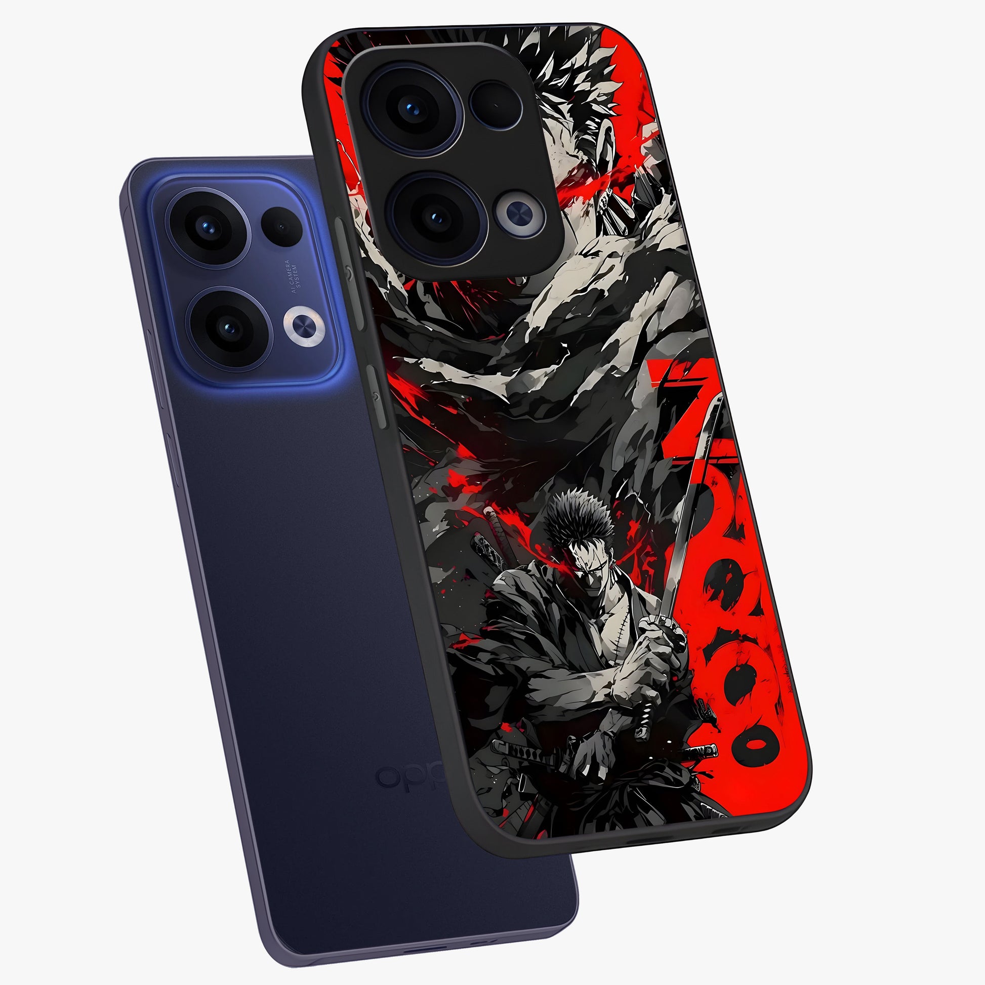Demon Sword Resolve Glass Case displayed in angled mockup highlighting powerful demon sword illustration with dark fantasy aesthetic.