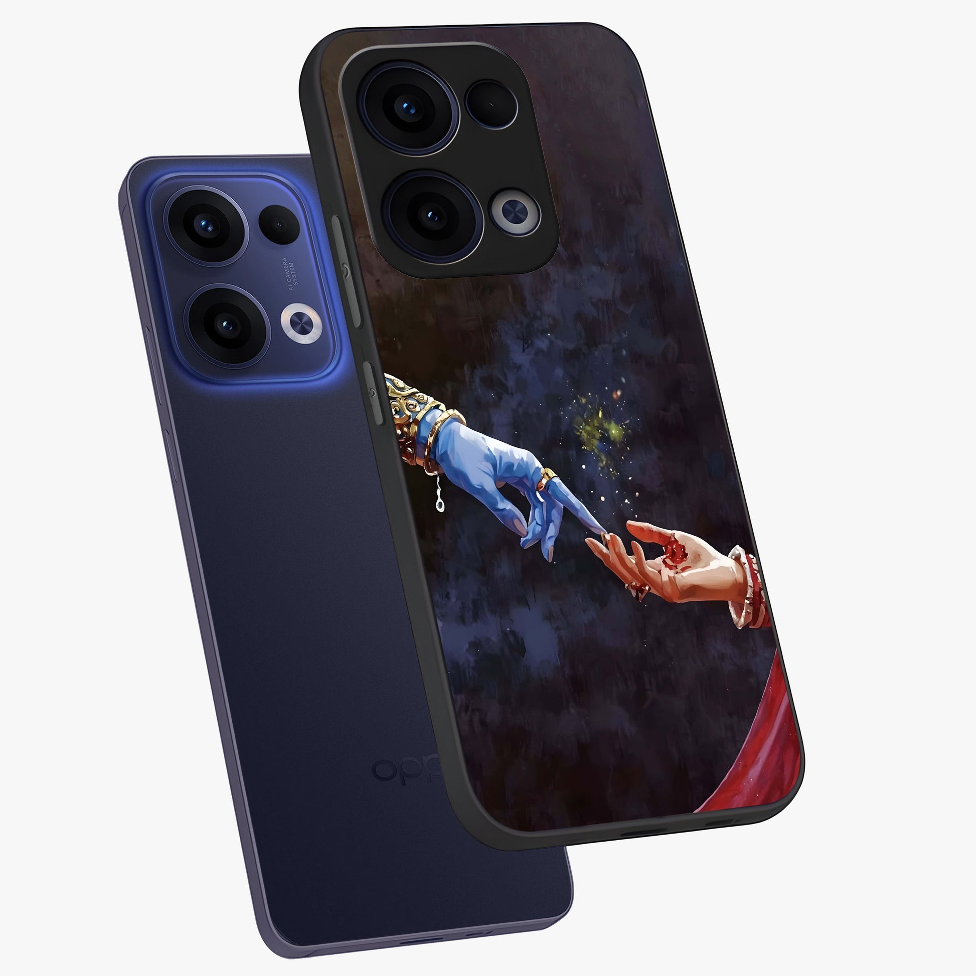 Divine Touch Eternal Glass Case displayed in angled mockup highlighting elegant divine inspired design with calm aesthetic style.