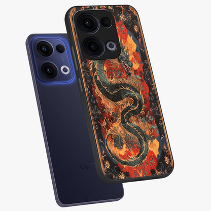 Inferno Dragon Soul Glass Case displayed in angled mockup highlighting powerful dragon illustration with inferno aesthetic.