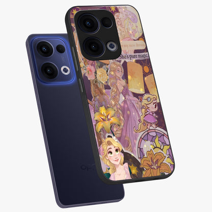 Magical Tangled Dream Glass Case displayed in angled mockup highlighting whimsical fantasy design with magical aesthetic.