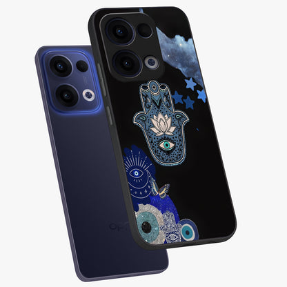 Mystic Hand Aura Glass Case displayed in angled mockup highlighting magical aura design with spiritual aesthetic style.